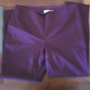 Wine color slacks ankle length t